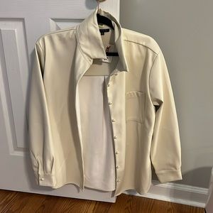 Faux Leather Button Up NWT